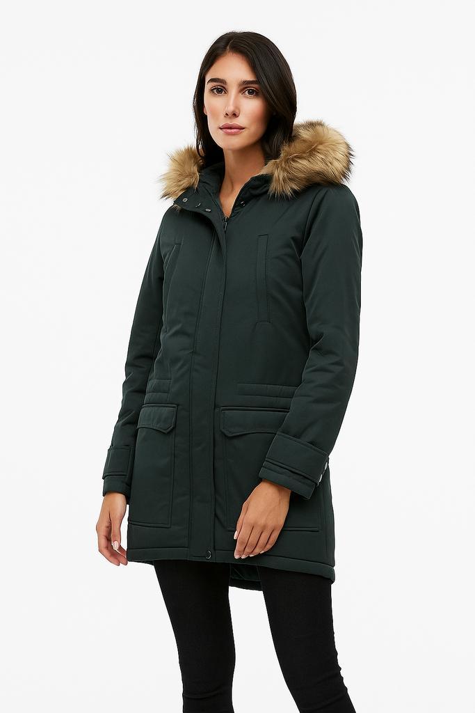 Maje parka – maat 1 (small) – in topstaat, Kleding | Dames, Jassen | Winter, Zo goed als nieuw, Maat 36 (S), Groen, Ophalen of Verzenden