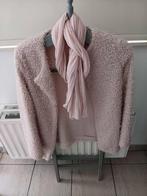 Damesvest met sjaal., Kleding | Dames, Jasjes, Kostuums en Pakken, Ophalen, Zo goed als nieuw, Maat 38/40 (M), Roze