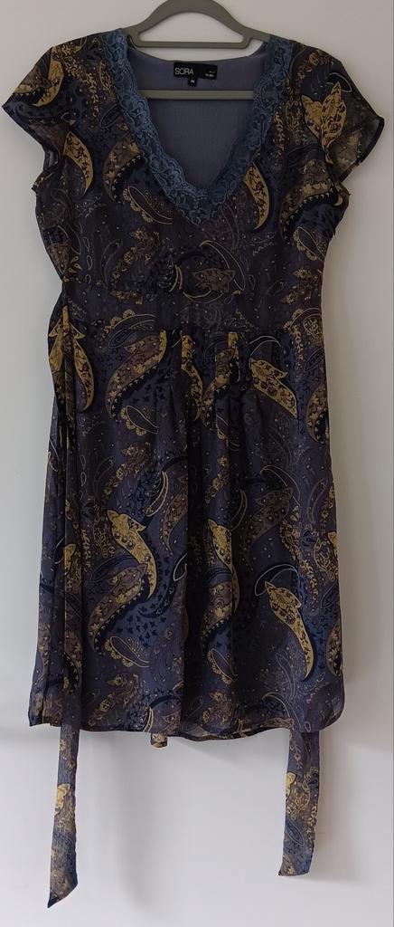 Zomers kleedje, Kleding | Dames, Jurken, Gedragen, Maat 36 (S), Blauw, Knielengte, Ophalen of Verzenden