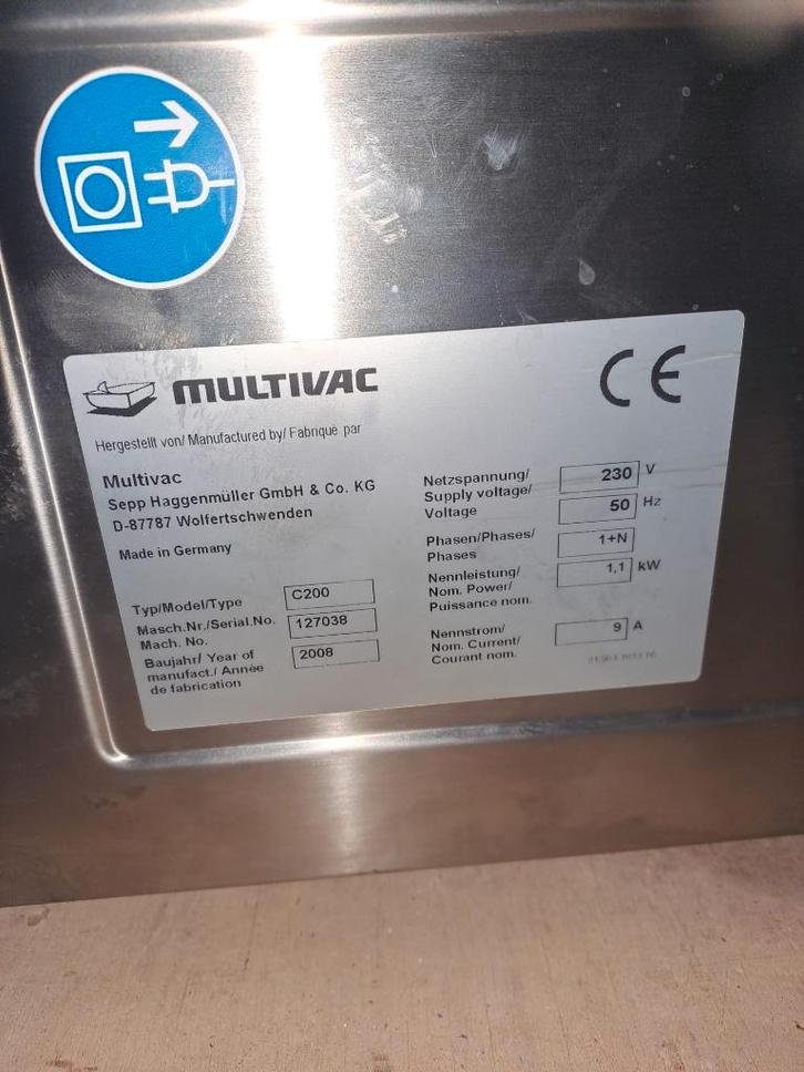 Multivac Professional Vacuum Machine C200, Zakelijke goederen, Horeca | Keukenapparatuur, Transport en Opslag, Gebruikt, Ophalen