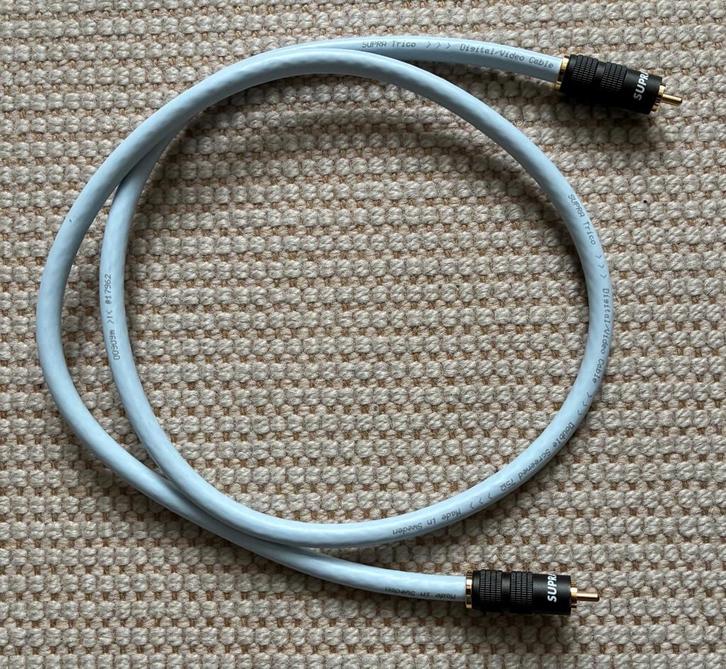 Supra Cables – câble coaxial numérique 1m, Audio, Tv en Foto, Audiokabels en Televisiekabels, Zo goed als nieuw, Coaxiale kabel