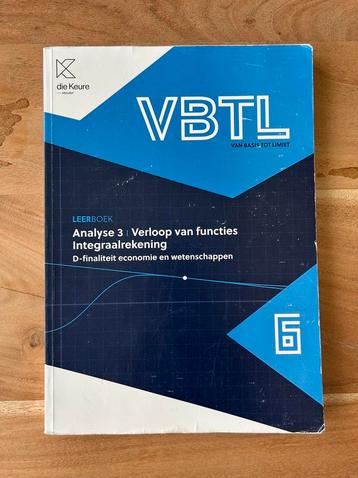 VBTL leerboek Analyse 3, Die keure, Comme neuf, Enlèvement, Secondaire