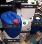 IJzeren vaten 225L x 4 =30€/st + 5L-10L jerrycan met tuit, Tuin en Terras, Regentonnen, Ophalen of Verzenden, Zo goed als nieuw