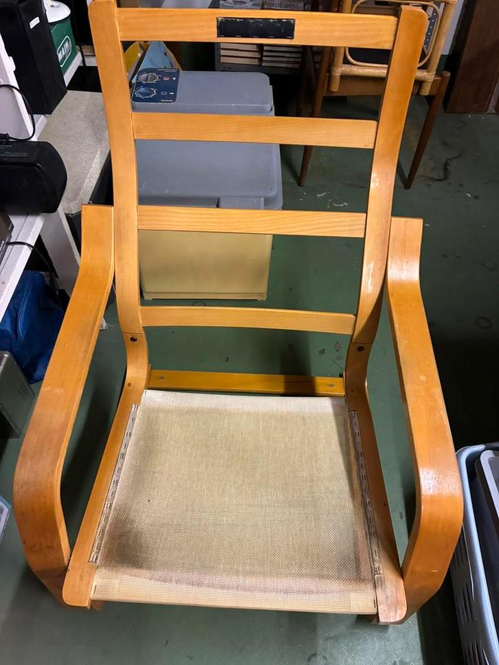 Chaise vintage Poäng, Maison & Meubles, Fauteuils, Utilisé, Bois, Enlèvement