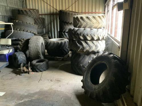 Partij diverse banden (voornamelijk shovel- en graafmachineb, Zakelijke goederen, Landbouw | Onderdelen | Banden, Velgen en Assen
