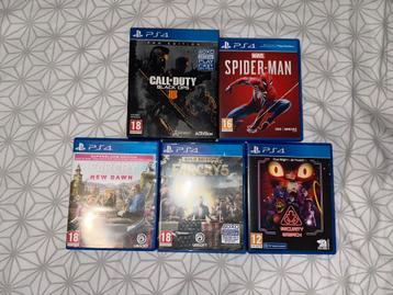 5x Playstation 4 games beschikbaar voor biedingen