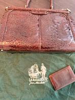 Vintage La Bagagerie Paris handtas croco leder, Enlèvement, Comme neuf, Sac à main