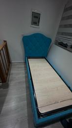 1-persoons boxspring, Huis en Inrichting, Ophalen, 90 cm, Eenpersoons, Blauw