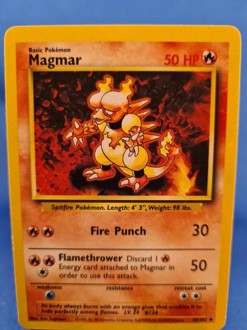 Magmar 36/102 - Base, Hobby & Loisirs créatifs, Jeux de cartes à collectionner | Pokémon, Comme neuf, Envoi