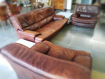 Salon in zadelleder beschikbaar voor biedingen