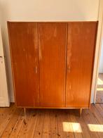 Vintage kleerkast Scandinavisch design, Ophalen, Gebruikt, 100 tot 150 cm, Met hangruimte