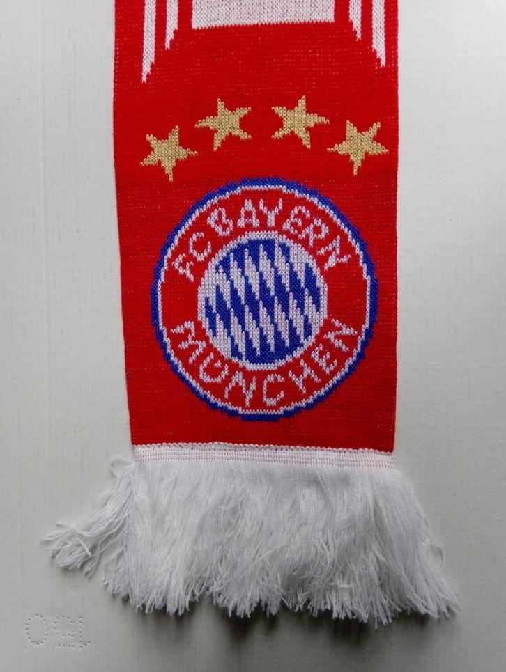 🟥🟦⬜⭐⭐⭐⭐ Sjaal - FC Bayern Munich - Foulard  🟥🟦⬜⭐⭐⭐⭐, Verzamelen, Sportartikelen en Voetbal, Zo goed als nieuw, Vaantje of Sjaal