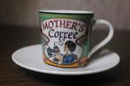 Mokkatasje Mother's Coffee, Ophalen of Verzenden, Zo goed als nieuw, Porselein, Kop en/of schotel