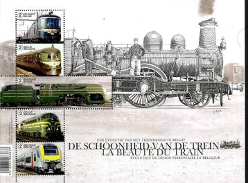 2017 “Evolutie van de trein in België” OBP Blok 255** 