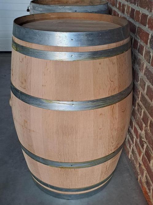 Geschuurd eiken wijnvat/wijnvaten/wijnton 225L, Tuin en Terras, Regentonnen, Zo goed als nieuw, Hout, 150 liter of meer, Ophalen of Verzenden