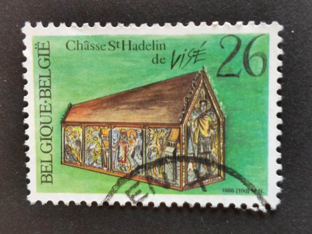Belgie 1988 - Visé - relikwieënschrijn Sint-Hadelin, Ophalen of Verzenden, Gestempeld