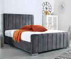 Luxe fluwelen bed met matras - verkrijgbaar, Envoi, Neuf, Noir