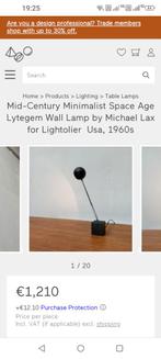 Heel zeldzaam!! Minimalistische lamp uit het ruimtetijdperk!, Antiek en Kunst, Antiek | Verlichting, Ophalen