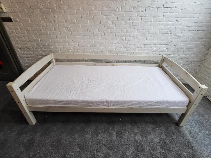 Stapelbed - wit - 90x200cm, Maison & Meubles, Chambre à coucher | Lits superposés & Lits mezzanines, Utilisé, Lits superposés