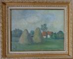 JAN VAERTEN / HOOIOPPERS / OLIEVERF DOEK / 56x67cm / KADER, Ophalen of Verzenden