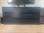 Ikea malm ladekast zwart bruin, Ophalen, Zo goed als nieuw