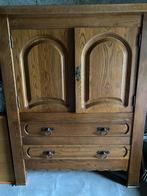 Vintage Dressoir + 2 stoelen, Huis en Inrichting, Kasten | Dressoirs, Ophalen, Gebruikt, Eikenhout, Met deur(en)