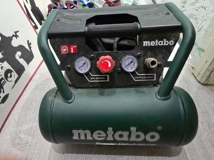 Power 180-5 W OF Compressor + LPZ4 luchtset – bijna nieuw, Doe-het-zelf en Bouw, Compressors, Zo goed als nieuw, 6 tot 10 bar