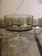 12 verres fumé coupes vintage luminarc, Comme neuf, Enlèvement