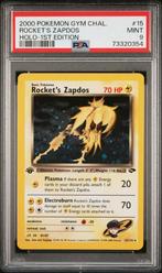 15/132 rocket's zapdos 1e psa 9 € 375,00 holo, Ophalen of Verzenden, Losse kaart