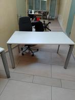 7 TABLES DE BUREAU BLANC LAQUE 140x90 PIEDS RÉGLABLES HAUT, Enlèvement ou Envoi, Bureau