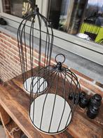 2 decoratieve vogelkooien met marmeren voet., Ophalen, Zo goed als nieuw
