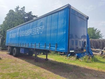Huifoplegger schuifzeil laadklep, trailer, remork, 2 assen  beschikbaar voor biedingen