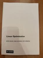 Linear Optimization KU Leuven handelsingenieur, Boeken, Studieboeken en Cursussen, Ophalen of Verzenden