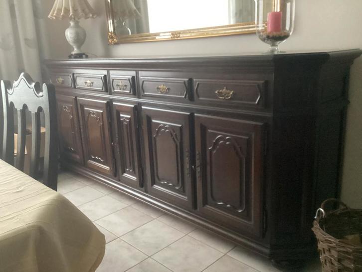 Kopie-antiek eetkamer, Huis en Inrichting, Complete eetkamers, Gebruikt, 4 tot 6 stoelen, Ophalen