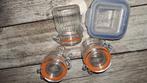 Glazen potjes, Huis en Inrichting, Overige typen, Ophalen of Verzenden, Overige stijlen, Glas