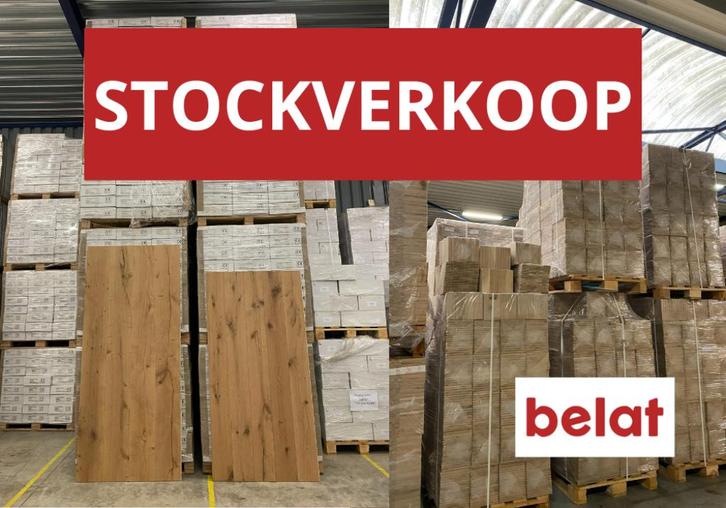 Eiken parket voor € 32.90 /m² incl BTW - STOCKVERKOOP, Doe-het-zelf en Bouw, Vloerdelen en Plavuizen, Nieuw, Parket, Hout, 150 cm of meer