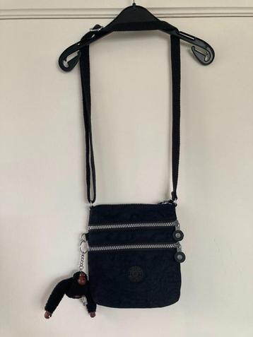 Zwart handtasje met aapje Davina - Kipling, Enlèvement ou Envoi, Utilisé, Kipling