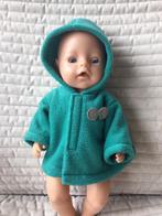 212. Babyborn: Nieuwe turkooise fleece jas, Ophalen of Verzenden, Nieuw, Babypop