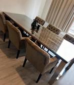 Eettafel 6 eetkamerstoelen salontafel dressoir bank compleet, Huis en Inrichting, Ophalen
