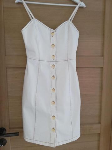 MANGO Heel mooie witte zomerjurk in jeans XS/S  Perfecte sta