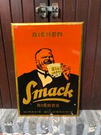 Groot blikken reclamebord Smack - 1934, Verzamelen, Ophalen of Verzenden, Gebruikt, Reclamebord