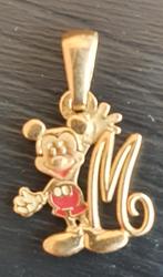 Vintage: Gouden hanger van Mickey Mouse van Disney en Finor, Ophalen of Verzenden, Zo goed als nieuw, Geel, Goud