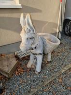 Tuinbeeld ezel met bloempot, Tuin en Terras, Ophalen, Gebruikt, Kunststof, Dierenbeeld