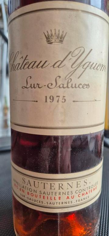 Chateau D'Yquem sauternes 1975  75cl, Enlèvement ou Envoi, Comme neuf, Vin blanc, France