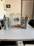 4 prachtige heiligbeeldjes         2 glazen stolpen, Maison & Meubles, Accessoires pour la Maison | Cloches, Comme neuf, Enlèvement ou Envoi