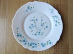 vintage arcopal assiette a dessert motifs myosotis veronica, Ophalen of Verzenden, Zo goed als nieuw, Bord(en)