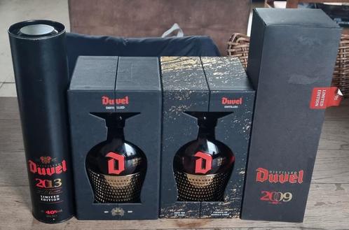 4x Duvel distilled whisky 2009/2013/ 2021/2023, Verzamelen, Biermerken, Nieuw, Flesje(s), Duvel, Ophalen of Verzenden
