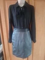 Neuve robe chemise Fracomina S noir argenté, Neuf, Fracomina jeans, Enlèvement ou Envoi, Taille 36 (S)