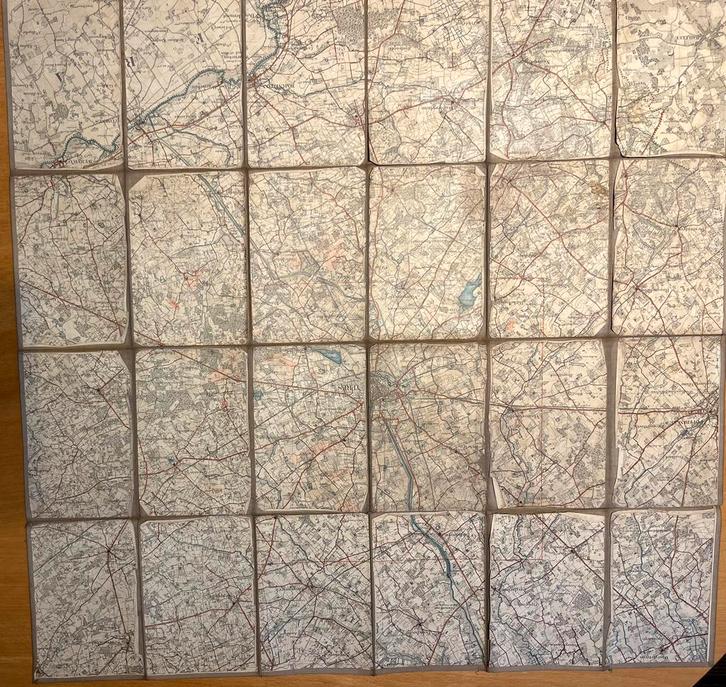 Uniek - Belgische militaire stafkaart Ieper – WO I - Borlée, Verzamelen, Militaria | Algemeen, Landmacht, Overige typen, Verzenden