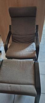 2 identieke zeteltjes met voetbanken, Huis en Inrichting, Ophalen, Gebruikt, Eenpersoons, 75 tot 100 cm